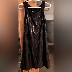 CONNECTED APPAREL black sequence midi dress size 6